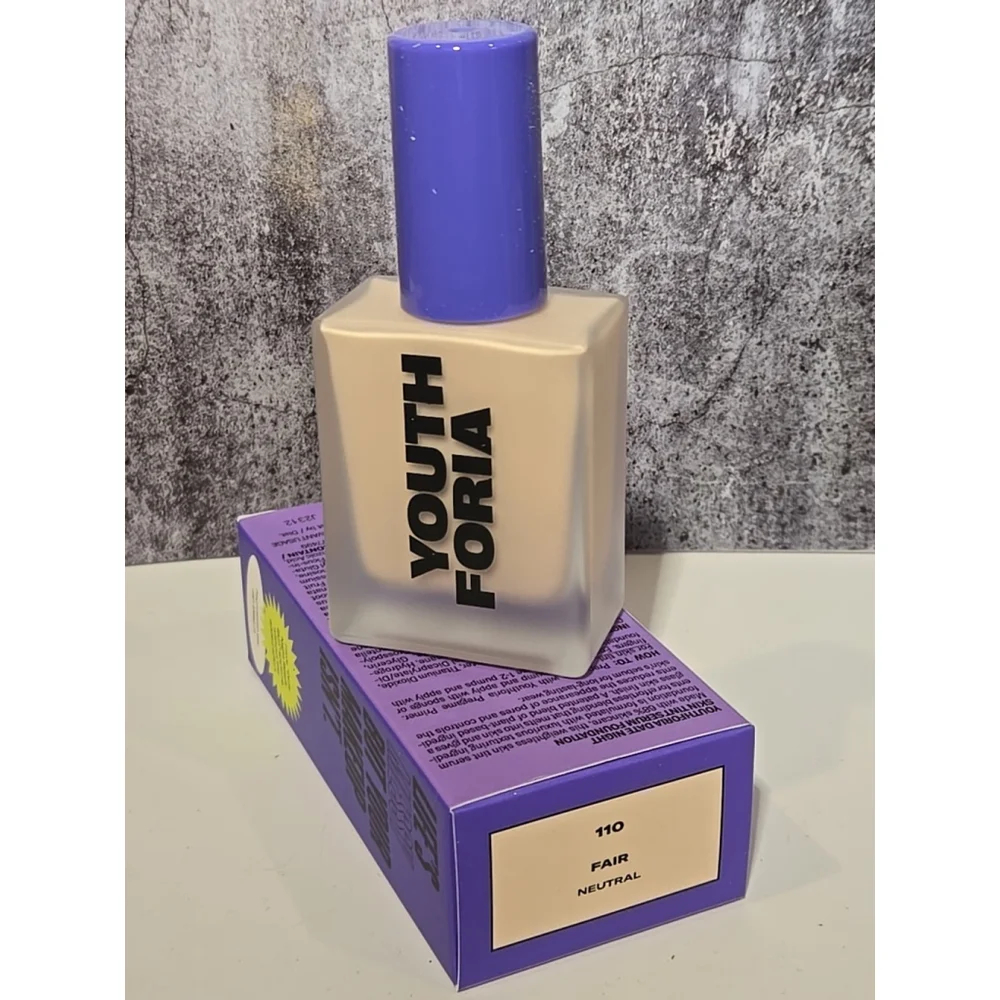 Youth Foria Date Night Skin Tint Serum Foundation 110 FAIR NEUTRAL New (105)